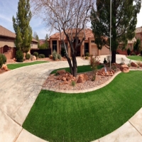 Synthetic Grass Shamrock Texas Landscape Front Yard