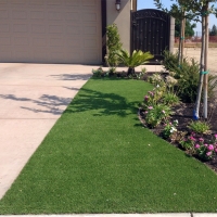 Artificial Turf Double Oak Texas Landscape Front Yard